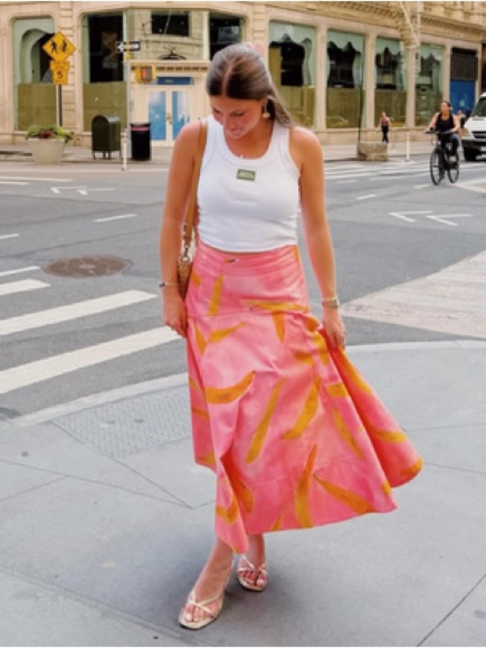 Banana Print Pink Skirt